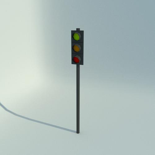 Low Poly Traffic Light preview image